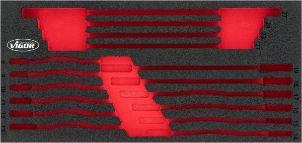 VIGOR 2-componenten zachtschuiminleg, afmetingen inzet / lademaat: S (188 x 393 x 35 mm), gebruik: V4987, V4987-L