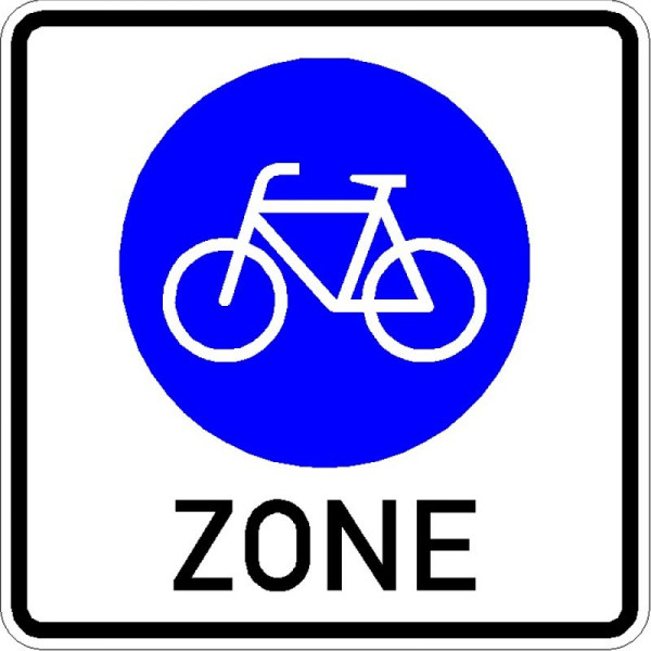 Steen HGS begin van een fietszone nr. 244.3, 600 x 600 mm / RA1 / platte vorm 3 mm, 244.3-213