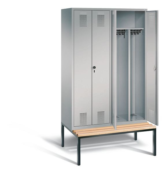 C+P zwart wit kastje Evolo, H2090xW1190xD815mm, kleur: wit aluminium, 48052-40 S10145