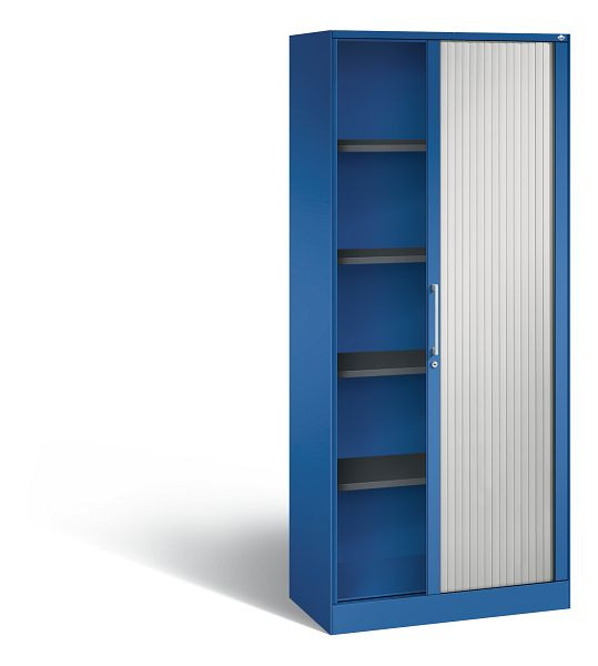 C+P rolluikkast Asisto, H1980xB800xD435mm, kleur: gentiaanblauw/lichtgrijs, beugelgreep, 5 niveaus, 143003-000 S10064