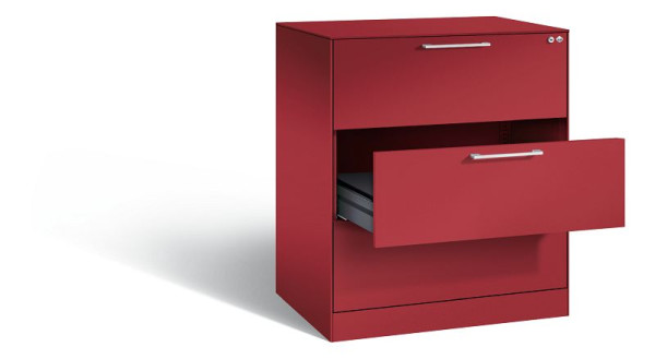 C+P archiefkast Asisto, H1010xB800xD600mm, kleur: robijnrood, beugelgreep, 146243-322 S10034
