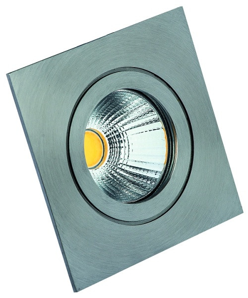 rutec Projekt CIRDAN COB LED - inbouwspot stijf, vierkant, 350mA, 8W, IP55, 3000K, CRI80 - V4A, PEG66V4AWWOK