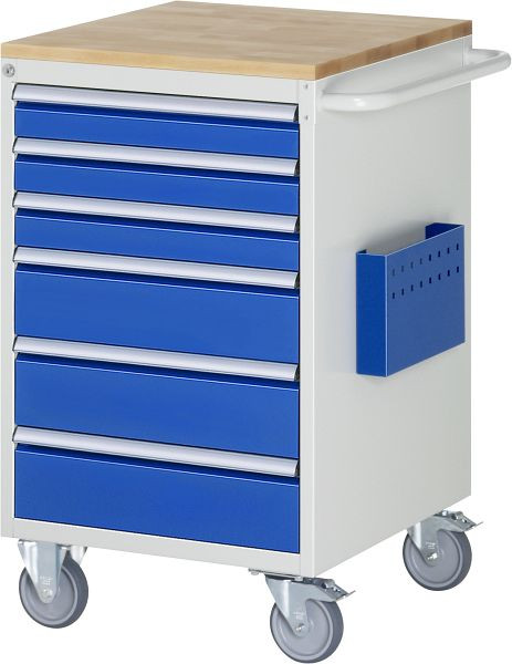 RAU montagewagen serie 7000, B580 x D650 x H975 mm, massief beukenhouten blad, laden: 3xH90, 3xH150 mm, 15-L5.9A-B.11