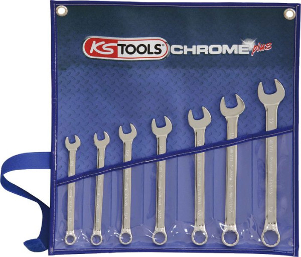 KS Tools CHROMEplus ringsteeksleutelset, haaks, 7-delig inch, 518.3020