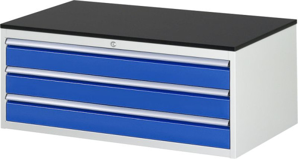 RAU ladekast serie 7000, B1145xD650xH460mm, laden: 3xH120mm, werkblad voorzien van melamineharscoating, dikte 19mm, 03-XXL2.3A-M.11