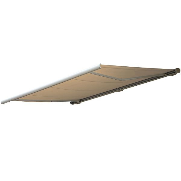 Mendler elektrische cassetteluifel T124, luifel volledige cassette 5x3m, polyester creme, 34291+34295+35606