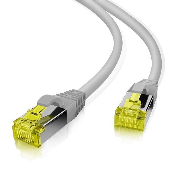 Helos patchkabel S/FTP Cat 6a grijs 1,0m, 118065