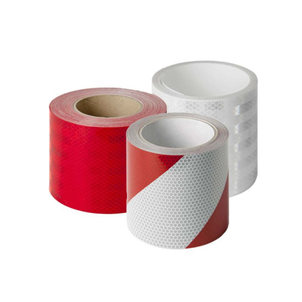 Stone HGS reflecterende folie voor stijlpaaltjes en afzetpalen, per meter, rood/wit, naar rechts wijzend, volgens DIN 4844, 40110