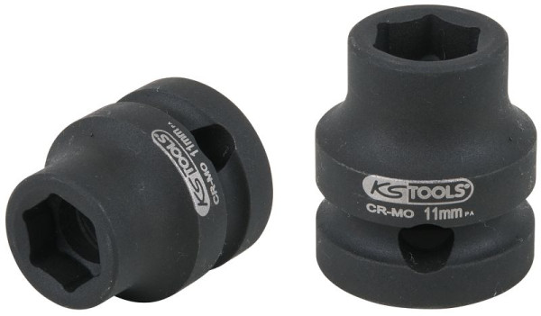KS Tools Slagdopsleutel-zeskant 1/2", extra kort, 11,0 mm, 515.0057