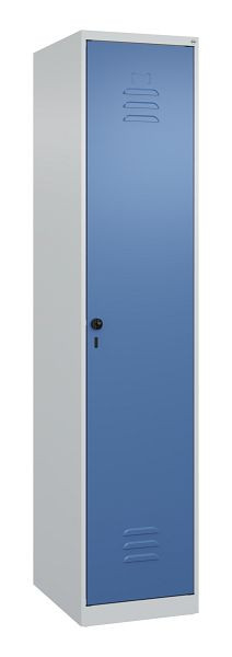 C+P luierkluis Classic PLUS met middenwand, 1850x400x500mm, 7035/5023, veiligheidsdraaigrendel, 080000-12F S10028