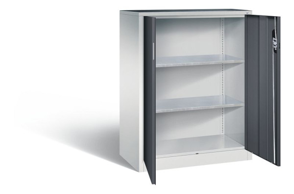 C+P gereedschapskast Acurado, H1200xW930xD500mm, kleur: lichtgrijs/zwartgrijs, verzonken handgreep, 8521-000 S10153
