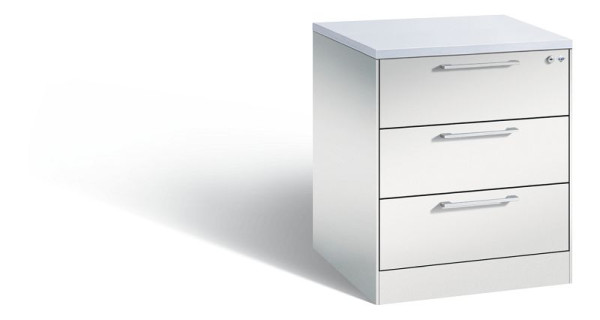 C+P archiefkast Asisto, H710xB562xD600mm, kleur: lichtgrijs, beugelgreep, 146274-322 S10166