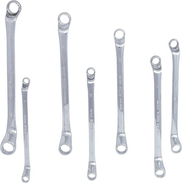 KS Tools CHROMEplus dubbele ringsleutelset, 7-delig, 518.0847