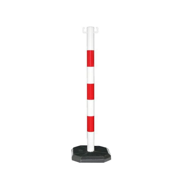 Stone HGS kettingpaal van kunststof Ø48mm, verrijdbaar, geel/zwart, verzwaard (3,85 kg), 13545