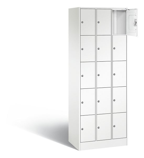 C+P lockerkast serie 8070, H1950xB680xD480mm, kleur: verkeerswit, 80700-30 S10372