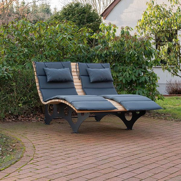 HOME DELUXE golfhouten ligstoel TAIGA kussen - 2x kussen, 48697
