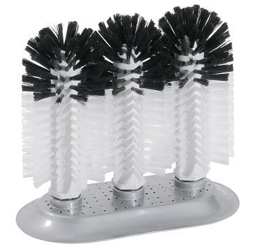 Contacto glazenwasborstel 3x18cm met grote zuignap, 5891/218