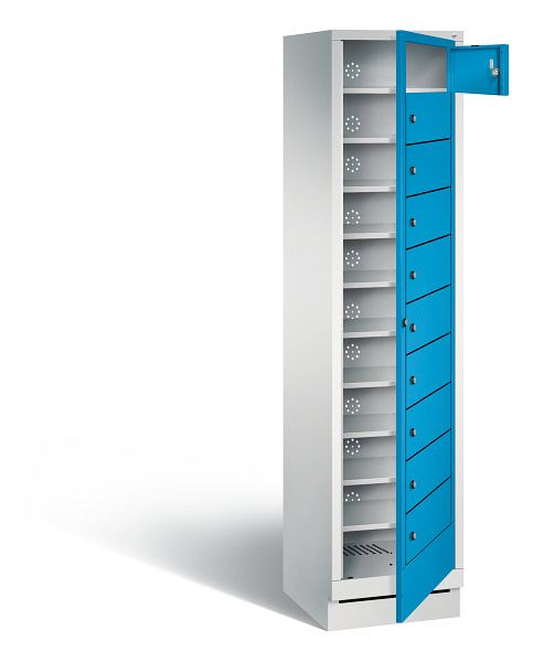 C+P wasautomaat Evolo, H1800xB420xD500mm, kleur: lichtgrijs/lichtblauw, 48160-110 S10003