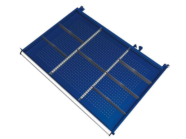 KLW scheidingsmateriaalset voor lades vakhoogte 75 mm in SJB kast, kastmaat 1031 x 750 mm B x D, SJB-B01-042