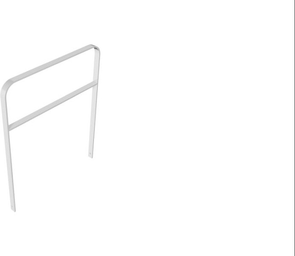 Schake platte stalen beugel 50x12mm, voor betonneren in gebogen uitvoering Breedte: 1000mm Totale hoogte: 1200 mm met thermisch verzinkte dwarsbalk, 4051_100