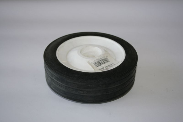ELMAG PVC wiel 150 mm voor EUROSTART 520/620 (versie 'A' voor metalen as) (zwart buiten, wit binnen), 9505222