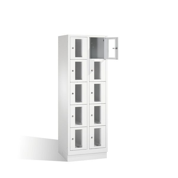 C+P lockerkast Classic, H1800xB610xD500mm, kleur: lichtgrijs, 8020A205 S10000