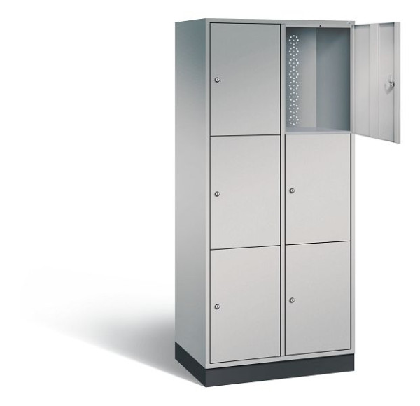 C+P XL lockerkast Intro, H1950xW820xD490mm, kleur: wit aluminium, 8370-202 S10132