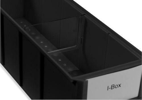 DENIOS verdelers voor ESD-plankdozen pro-line C1-3 S, PP, zwart, 4 stuks, 265174