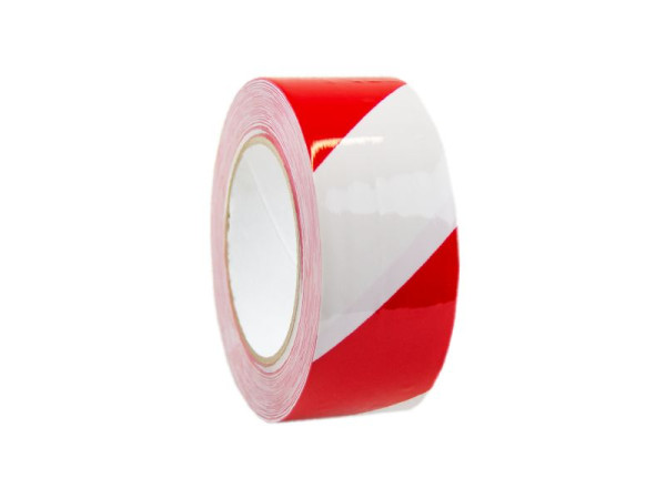 Mehlhose vloermarkeringstape beschermend gelamineerd rood/wit 50mmx33m, KMLY05033