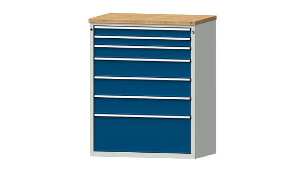 ANKE werkbanken ladekast, model 4009 V, 1065 x 700 x 1320 mm, RAL 7035/5010, BMP 40 mm, 611.517
