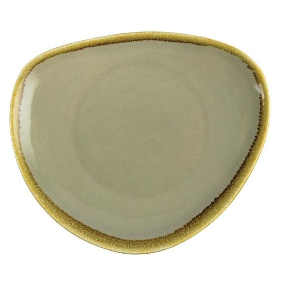 Olympia Kiln driehoekige borden Moss 23cm, VE: 6 stuks, GP473