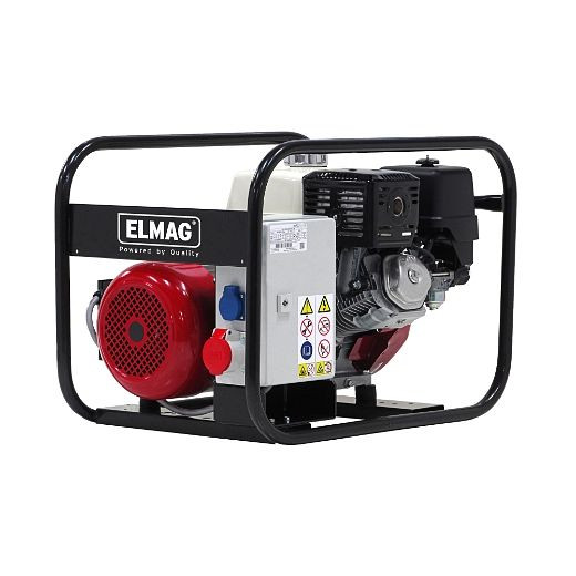 ELMAG stroomgenerator SEB 8054WDE-AVR-IP54-DGUV-B, met HONDA motor GX390, 53172