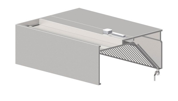 Stalgast Wandhaube, kastenform 2900 mm x 800 mm mit Flammschutzfilter Typ B, WH29802