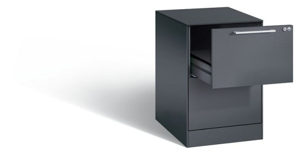 C+P archiefkast Asisto, H710xB440xD600mm, kleur: zwart-grijs, beugelgreep, 146 275-221 S10007