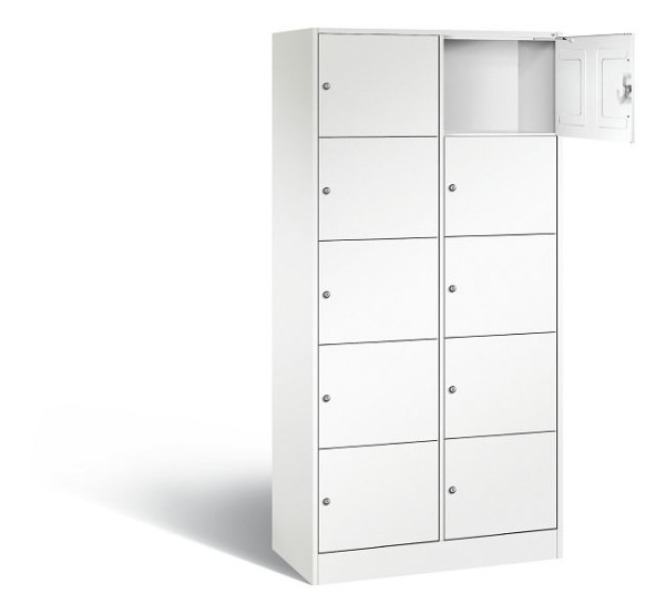 C+P lockerkast serie 8070, H1950xB900xD480mm, kleur: verkeerswit, 82700-20 S10386