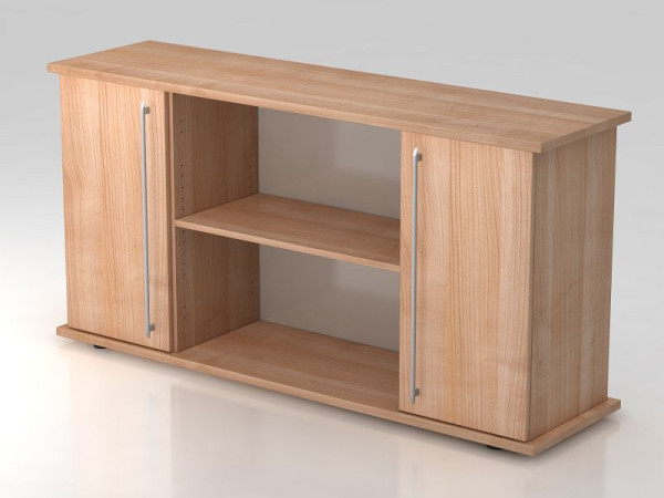 Hammerbacher dressoir 2 deuren 166cm relinggreep walnoot/walnoot, 166,1x44,8x84 cm (BxDxH), VSB2T/N/N/RE