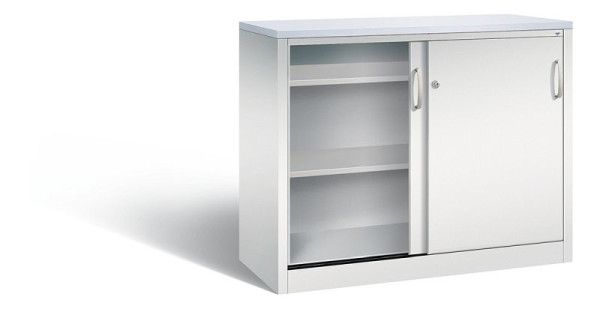 C+P dressoir met schuifdeuren Acurado, H1000xB1200xD500mm, kleur: lichtgrijs, beugelgreep, 2056-00 S10110