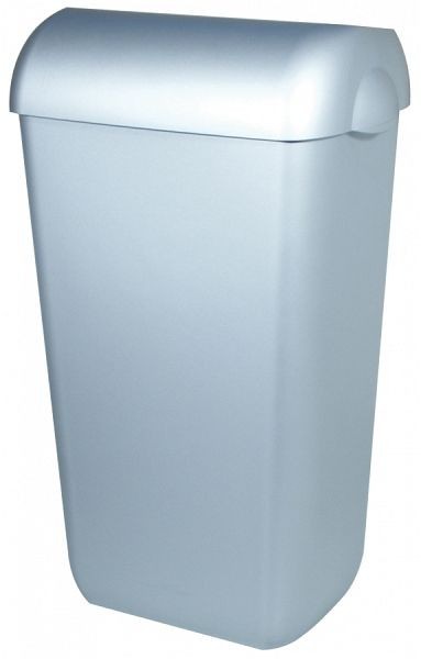 All Care PlastiQline afvalbak 23 liter open kunststof RVS look, 5671