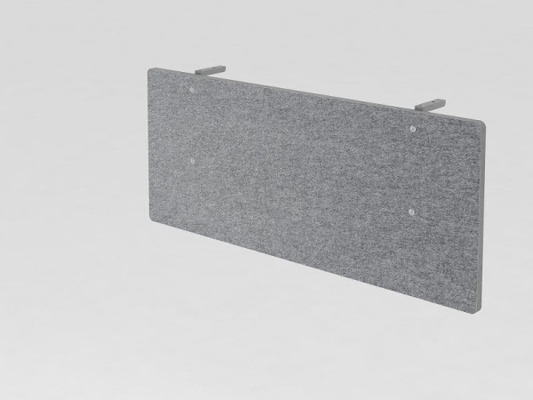 Hammerbacher scherm, geluidsisolatie voor 120 tafel, grijs, gemaakt van akoestisch materiaal, geluidsisolatieklasse C, VSIA12/5