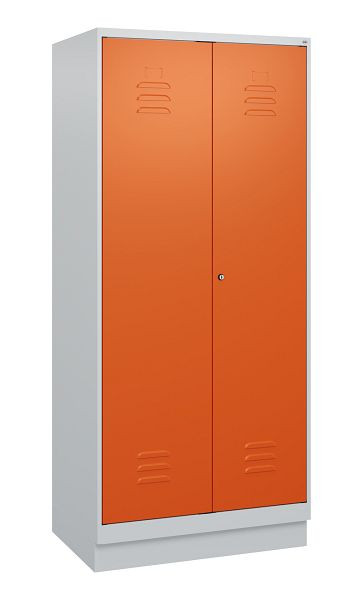 C+P luierkluis Classic PLUS SW, onderbouw, 2 vakken, 1800x800x500mm, 7035/2004, cilinderslot, 0800227-22 S10031