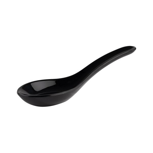 APS hapjeslepel -FRIENDLY-13,5 x 4,5 cm, hoogte: 4,5 cm PET, zwart, verpakking van 12, 79011