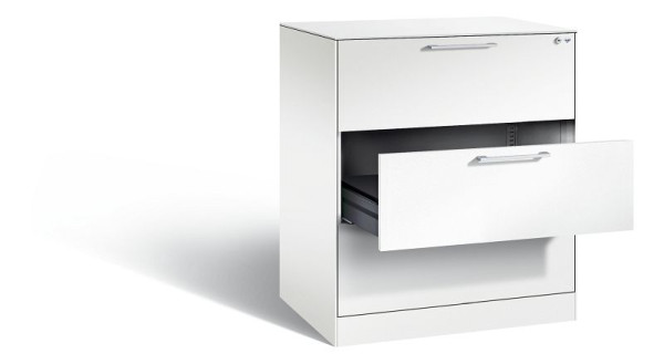 C+P archiefkast Asisto, H1010xB800xD600mm, kleur: verkeerswit, beugelgreep, 146243-322 S10027