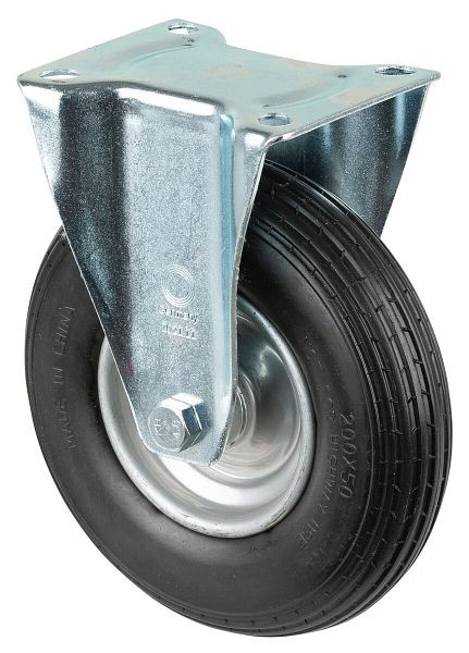 BS rollen transportrol, breedte 50 mm, Ø200 mm, tot 75 kg, polyurethaan banden, wiellichaam stalen velg aluminium zilver, rollager, L410.C91.200