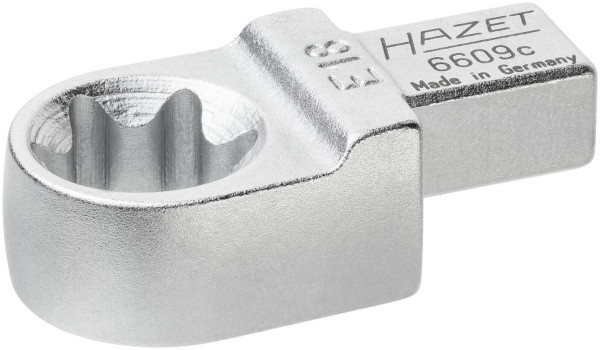 Hazet inzet TORX® ringsleutel, inzet vierkant 9 x 12 mm, buiten TORX® profiel, E18, 6609C-E18