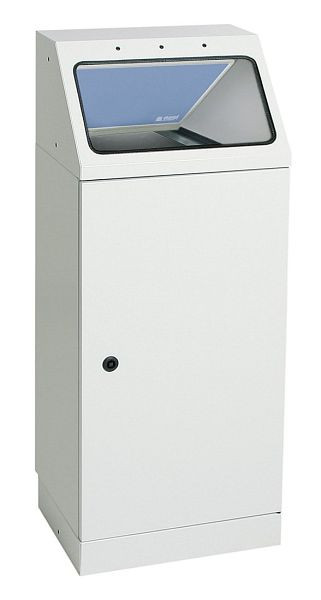 stumpf afvalscheiding FP 45, container voor wandmontage, RAL 7035 / ProPad duifblauw. Met verzinkte binnenbak, 45 liter, 636-045-0-2-514