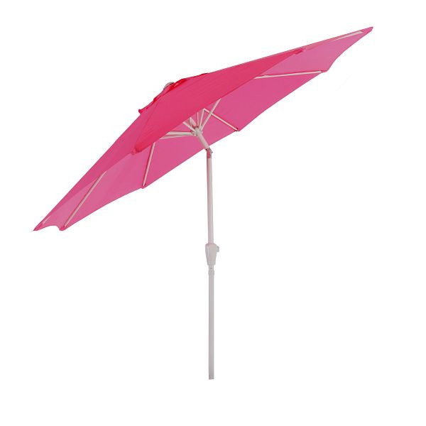 Mendler parasol N18, tuinparasol, Ø 2,7m kantelbaar polyester/aluminium 5kg, roze, 76712