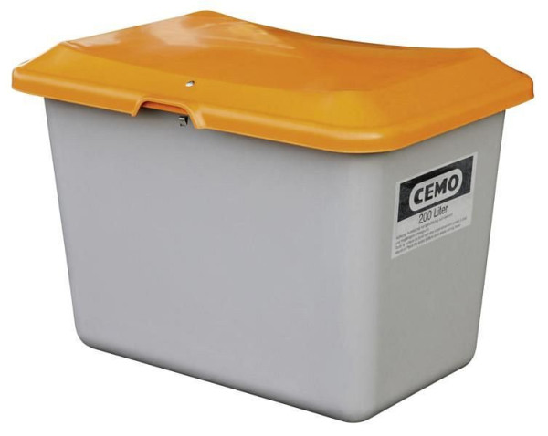 Cemo gritcontainer Plus 3 100 l, grijs/oranje, zonder uitnameopening, 10564