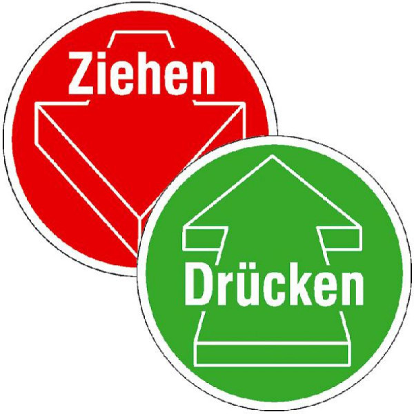 Stone HGS Deurborden voor glazen deuren, Duwen/trekken met pijl, dubbelzijdig, 60 mm, 21.1074