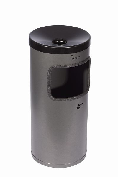 TKG afval-asbak combinatie RONDO KOMBI wandmodel grafiet, 360039