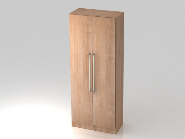 Hammerbacher kast 5OH met onderpaneel chroomgreep walnoot/walnoot, 80x42x200,4 cm (BxDxH), V7100/N/N/CE